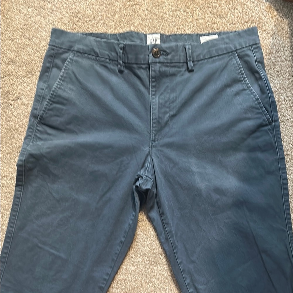 Men's Blue Chinos Khakis Slim Fit